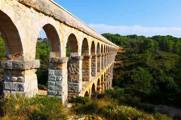 Acueducto romano en Tarragona. Cataluña