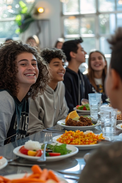 Foto gratuita adolescentes diversos practicando actividades de salud y bienestar para sí mismos y su comunidad