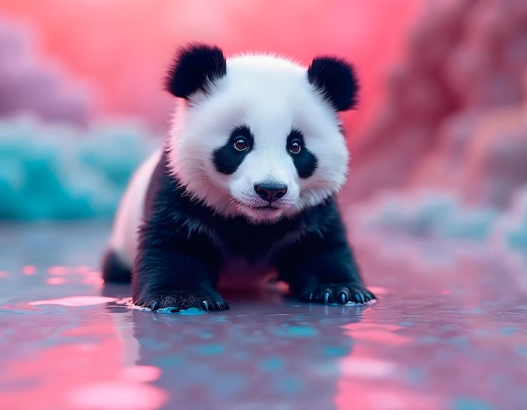 Foto gratuito el adorable cachorro de panda