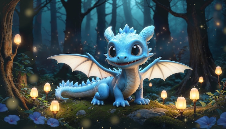 Foto gratuito adorable halloween 3d personaje dragón