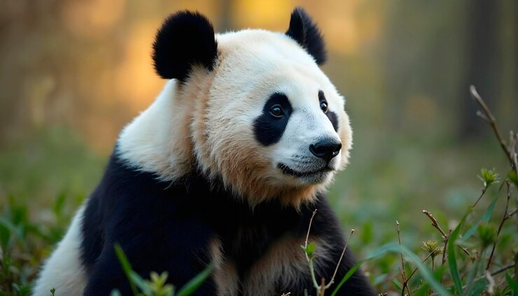 Foto gratuito el adorable panda gigante en la naturaleza