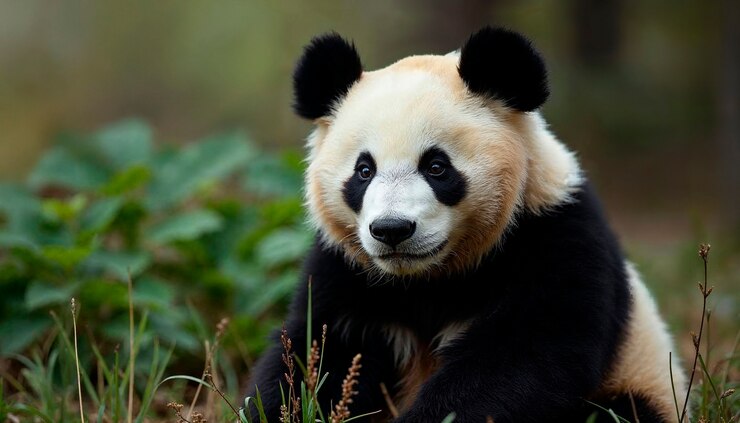 Foto gratuito el adorable panda gigante