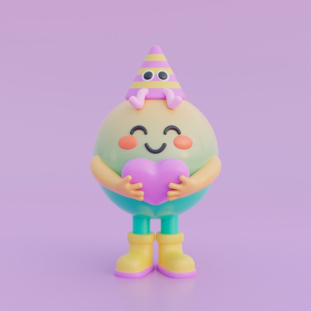 Adorable personaje 3d para niños