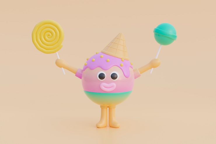 Foto gratuito adorable personaje 3d para niños.
