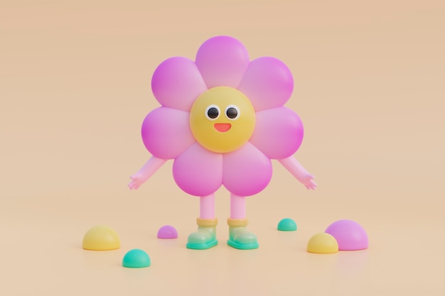 Adorable personaje 3d para niños