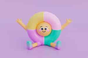 Foto gratuita adorable personaje 3d para niños