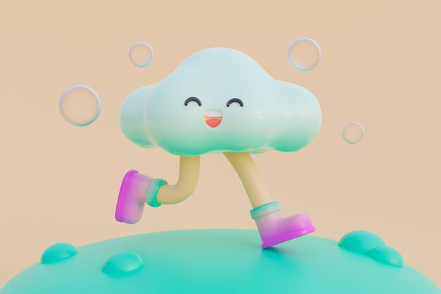 Adorable personaje 3d para niños