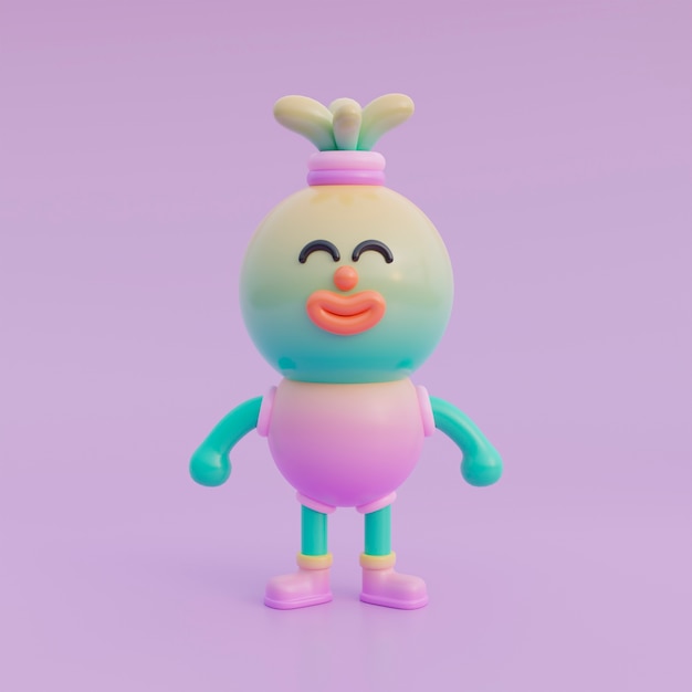 Foto gratuita adorable personaje 3d para niños