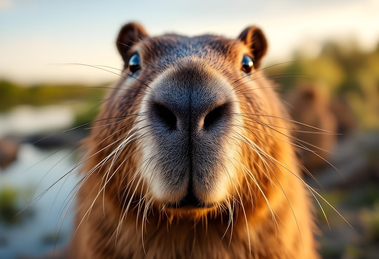 Foto gratuito las adorables capíbaras en la naturaleza