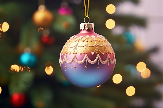 Foto gratuita adorno de globo para árbol de navidad