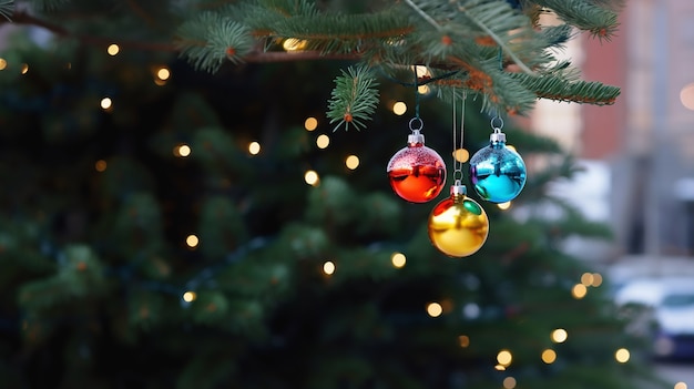 Foto gratuita adorno de globo para árbol de navidad