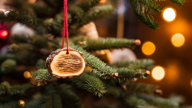 Adorno de madera para árbol de Navidad.