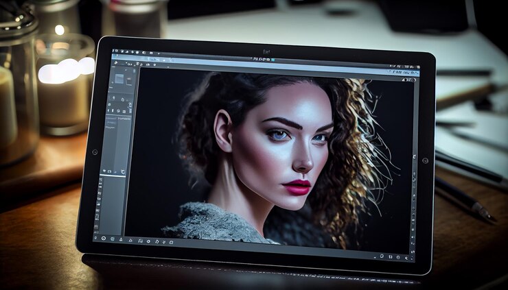 Photo Gratis adult woman exuding elegance in studio portrait generative ai