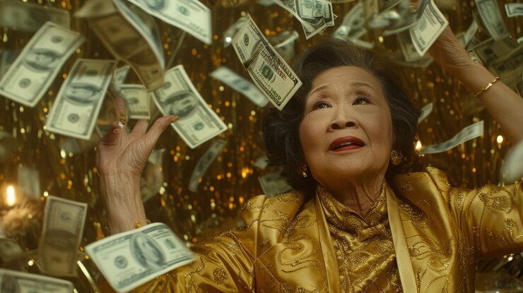 Foto gratuito adulto con un montón de dinero