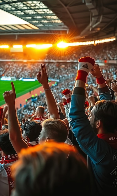 Foto gratuita los aficionados al fútbol animando a su equipo