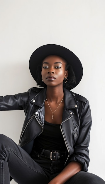 Foto gratuita african woman posing in studio