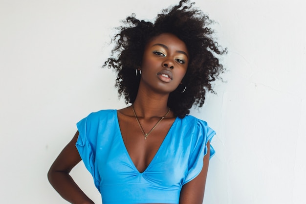 Foto gratuita african woman posing in studio