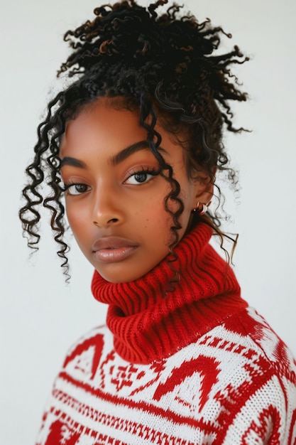 Foto gratuita african woman posing in studio