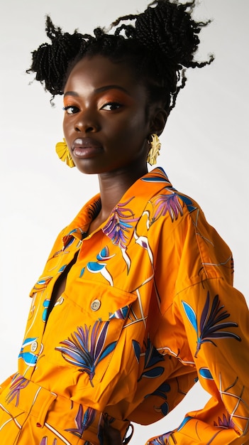 Foto gratuita african woman posing in studio