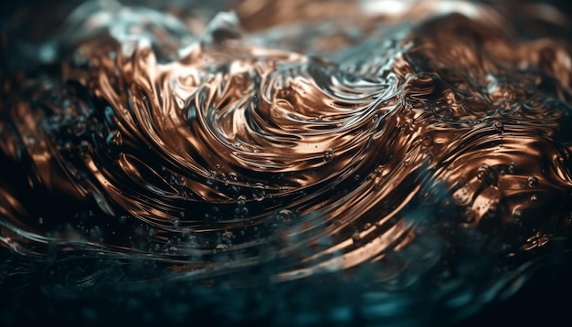 Foto gratuita el agua que fluye crea un fondo de patrón de onda refrescante generado por ia