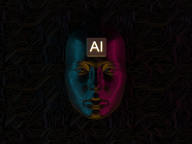 Photo Gratis ai cloud with robot face