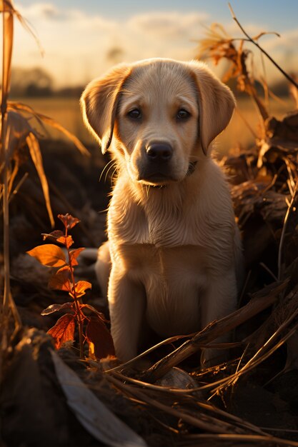 Ai generado de perro labrador retriever