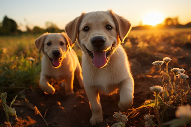 Ai generado de perro labrador retriever