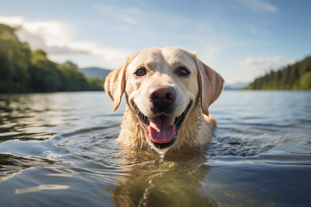 Ai generado de perro labrador retriever