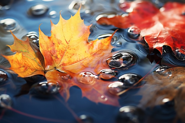 Foto gratuita ai generó hojas de otoño