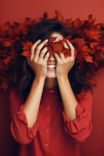 Foto gratuita ai generó hojas de otoño