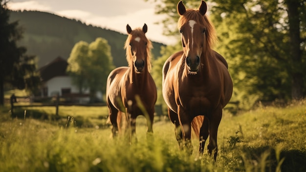 Ai generó una imagen de caballos