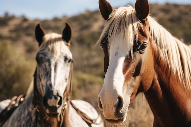 Foto gratuita ai generó una imagen de caballos