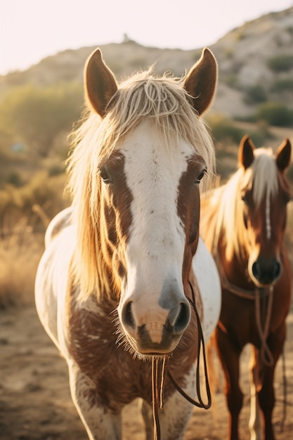 Foto gratuita ai generó una imagen de caballos