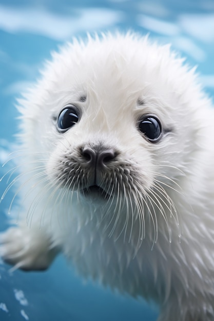 Foto gratuita ai generó imágenes realistas de focas