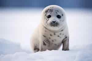Foto gratuita ai generó imágenes realistas de focas