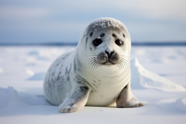 Foto gratuita ai generó imágenes realistas de focas