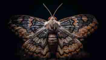 Foto gratuita ala de mariposa en enfoque selectivo generado por ia