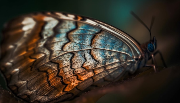 Foto gratuita el ala de una mariposa muestra la belleza de la naturaleza generada por ia