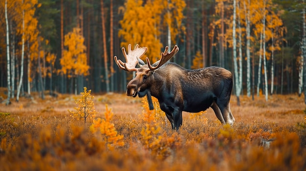 Foto gratuita alce fotorrealista en la naturaleza