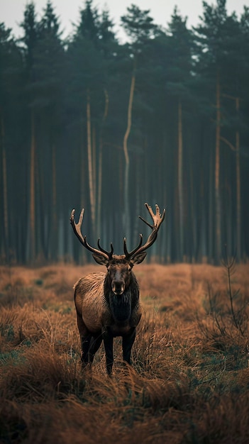 Foto gratuita alce fotorrealista en la naturaleza