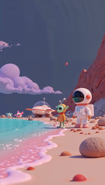 El alegre mundo alienígena en 3D
