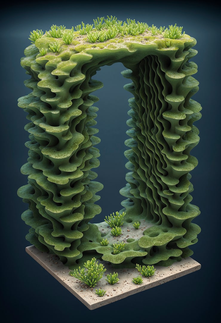 Foto gratuito las algas marinas 3d