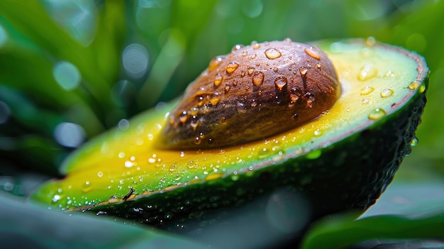 Alimentos crudos con gotas de agua en el estudio