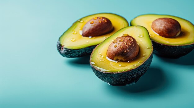 Alimentos crudos con gotas de agua en el estudio