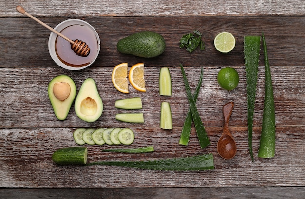 Aloe vera para el concepto de cuidado de la piel