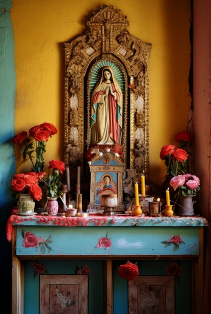 Altar mexicano del día de los muertos