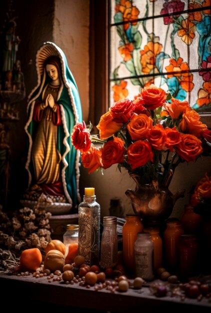 Altar mexicano del día de los muertos