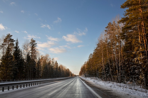 Foto gratuita ambiente de invierno cubierto de nieve