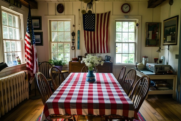 Foto gratuita american colors household decorations for independence day celebration