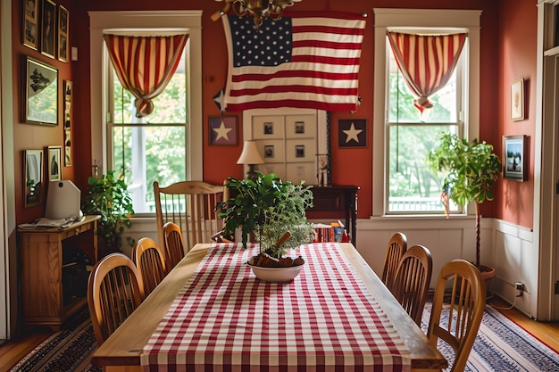 Foto gratuita american colors household decorations for independence day celebration